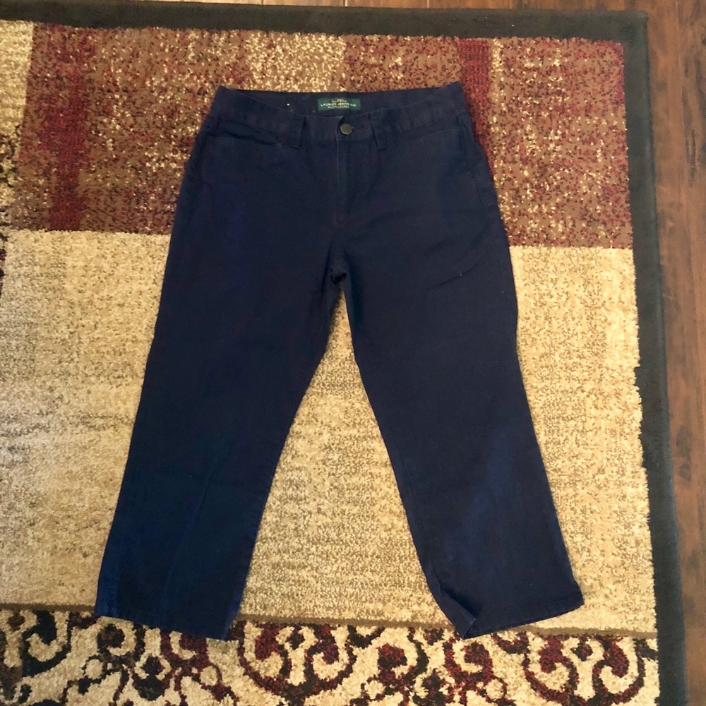 Lauren Ralph Lauren navy cropped pants